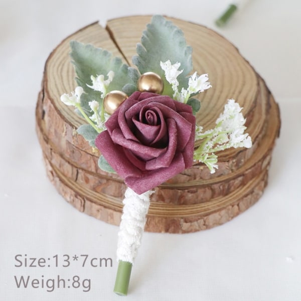 Corsage kunstig håndledsblomst DYB BØNNEPASTA DYB BØNNEPASTA Deep Bean Paste