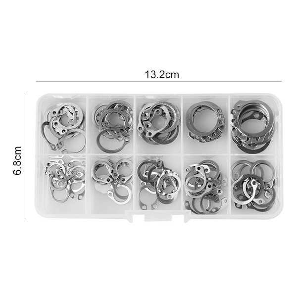 100 ST Circlip Set E-typ Cir Clip Lock Snap Ring 100pcs