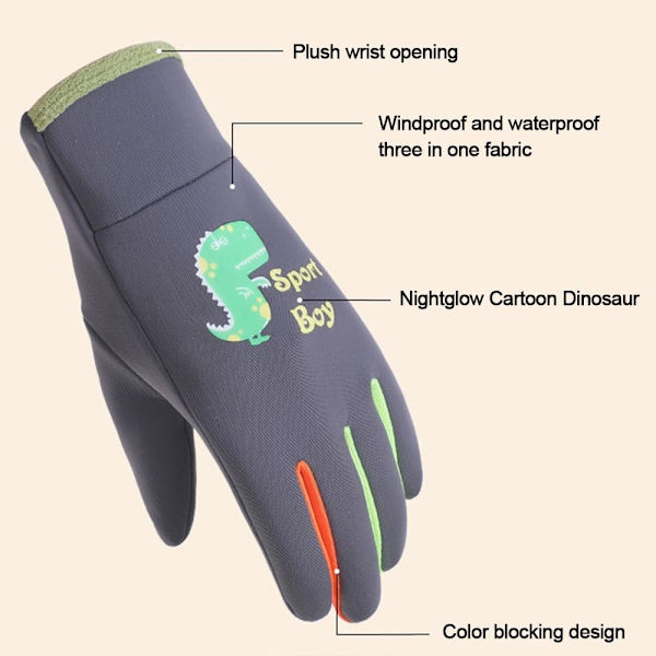 Helfingerhandskar Barnskidhandskar PINK L pink L