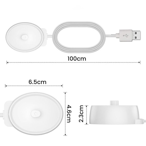 Elektrisk tannbørstelader Tannbørste ladestasjon USB USB USB