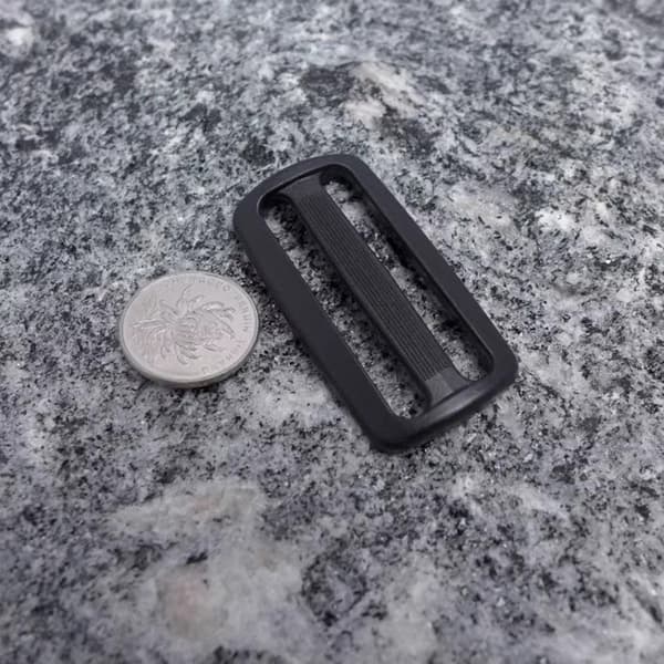 2stk Tri Glide Slider Stigelåsespenner SORT 5,0MM Black 5.0mm