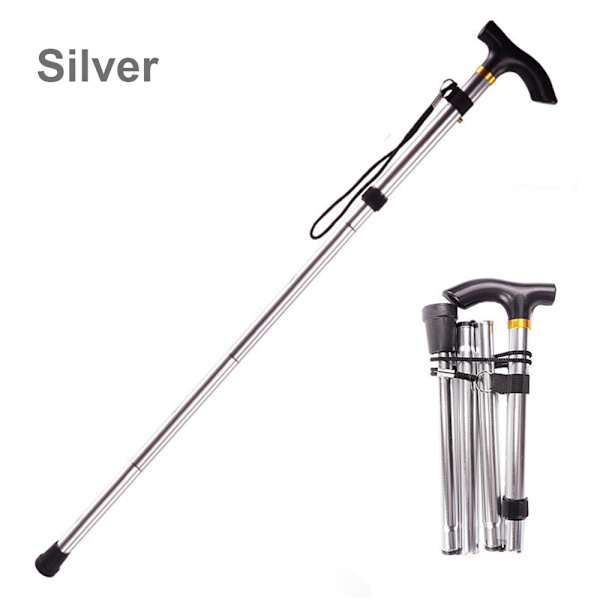 Walking Stick Hiking Trekking Poles SILVER Silver