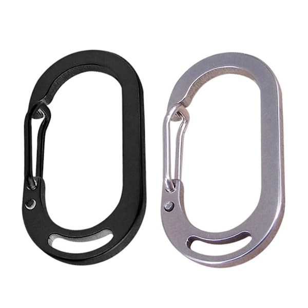 2 stk Fjederspænder U-formet Ring SORT Black