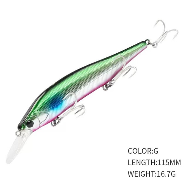 synkende Minnow Baits Fiskekroge G G G