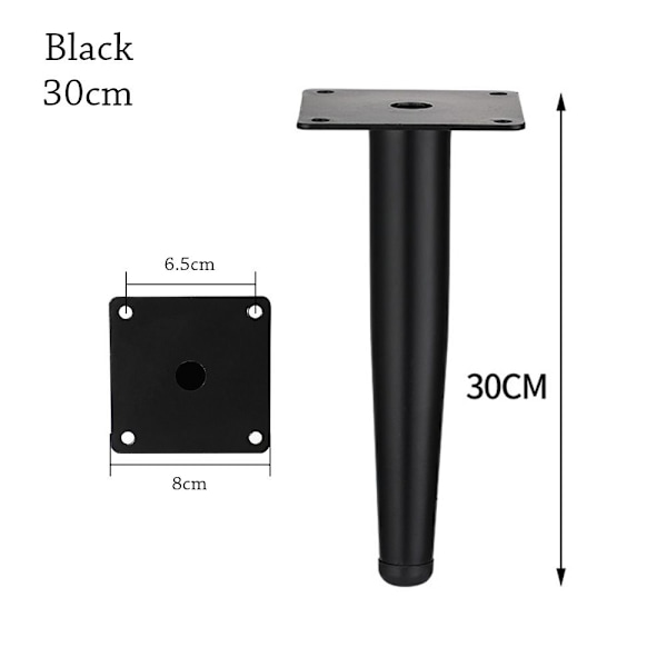 Møbelhjul Fodben SORT 30CM Black 30cm