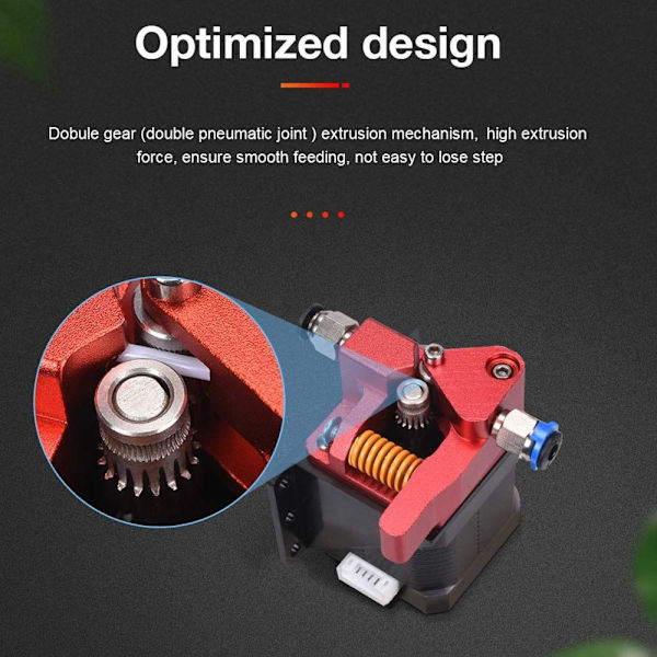 Dual Gear Ekstruder 3D Printer Ekstruder Dobbelt Gear mk8 ekstruder