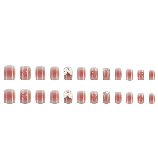 False Nails Kort Bowknot
