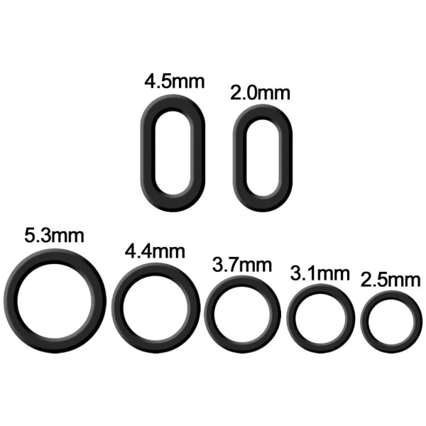100 stk Karpefiske O-ring Hårriggring RUND-2.5MM RUND-2.5MM Round-2.5mm