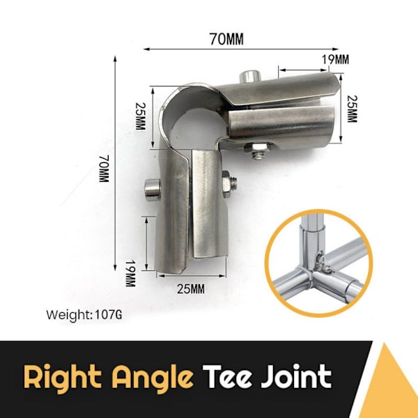 1 kpl putkiliitosputkiliitin RIGHT ANGLE T LIITOS OIKEA KULMA T Right Angle T Joint