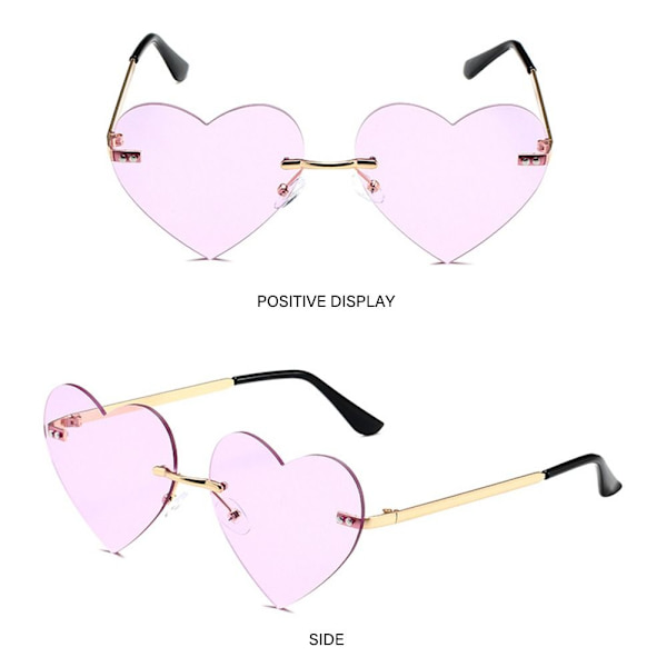 Rimless Heart Aurinkolasit Pink Hippie Aurinkolasit PUNAINEN Red