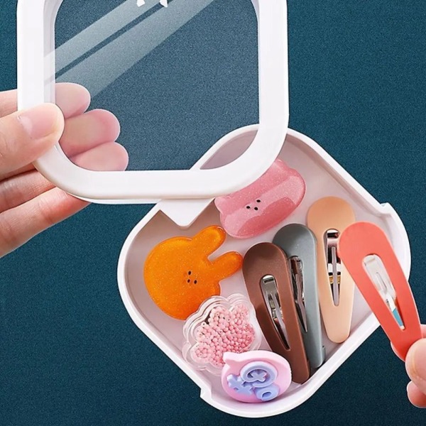 Hair Tie Organizer Smykker Oppbevaringsbeholdere HVIT White