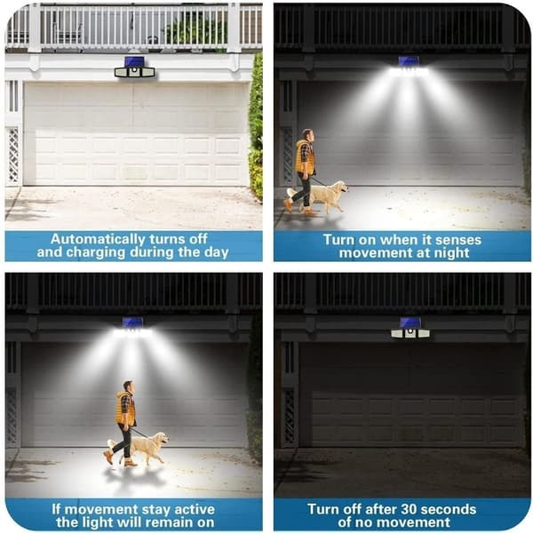 Solar Light LED 3-hodet