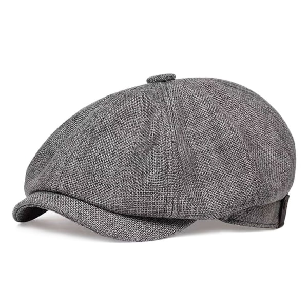 Retro barettihattu Newsboy-hattu HARMAA grey