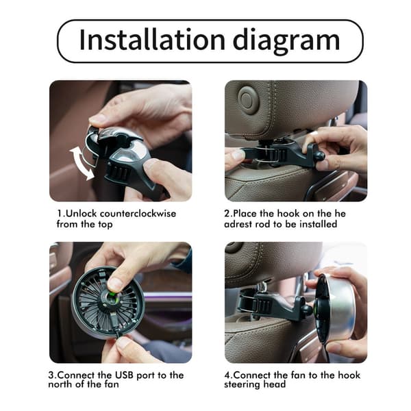 Automobil Køleventilator Bil Køleventilator SORT Black