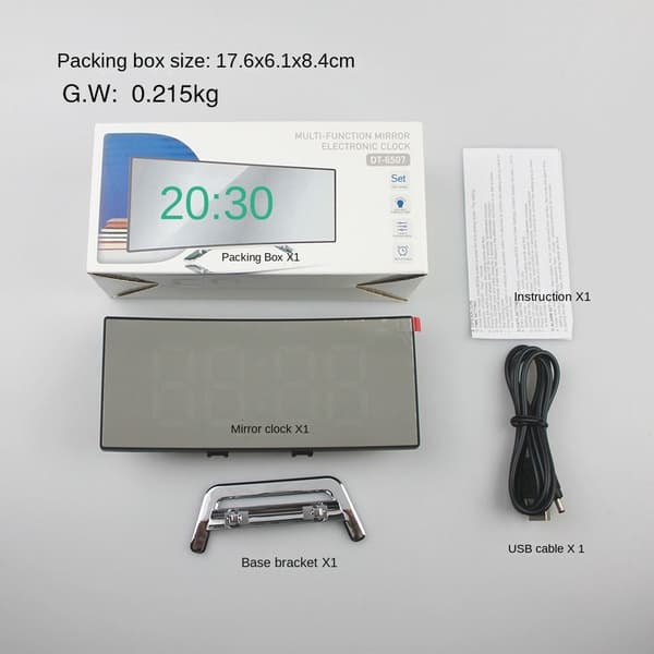 Väckarklocka Elektronisk klocka VIT White