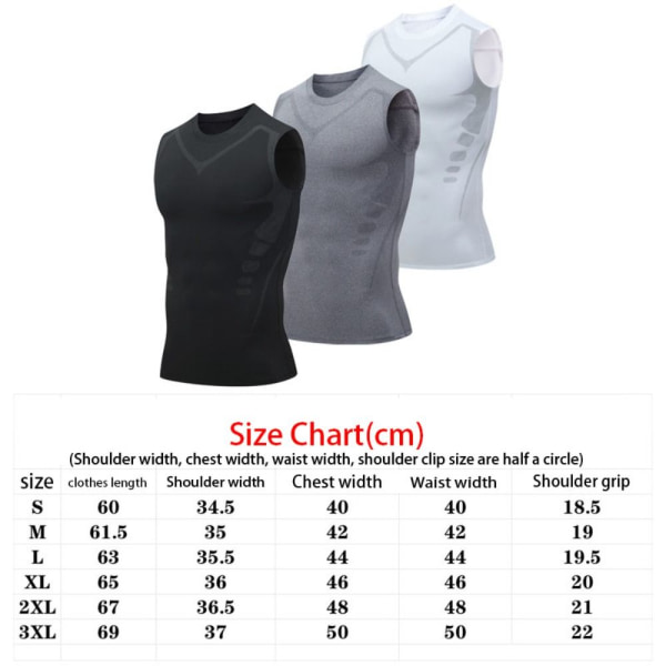 Ionic Shaping Vest Sport Skintight Västar SVART XL black XL