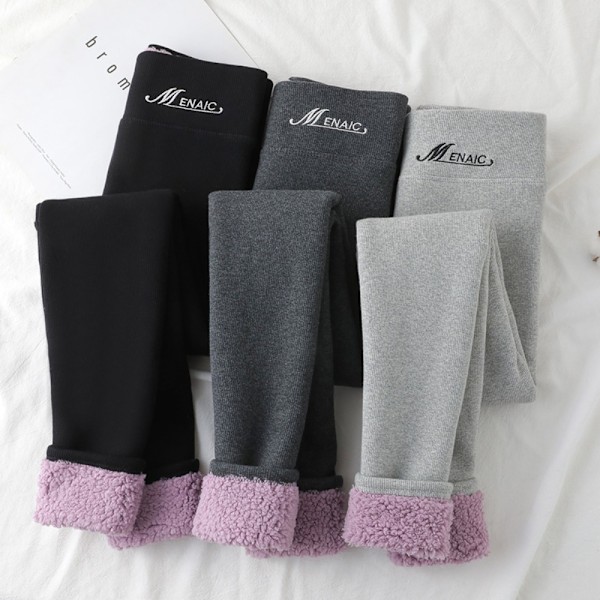 Strømpebukser Thermal Leggings Fleeceforede bukser LYS GRÅ XL light grey XL