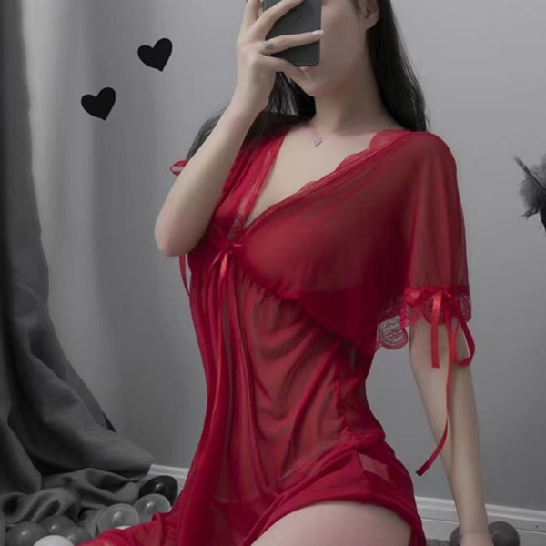 Sexy Lingerie Erotic Dress WINE RED wine red