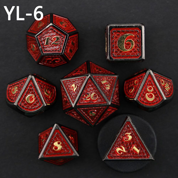 7kpl/ set DND Metallioppa Polyhedral Noppa YL-6 YL-6 YL-6