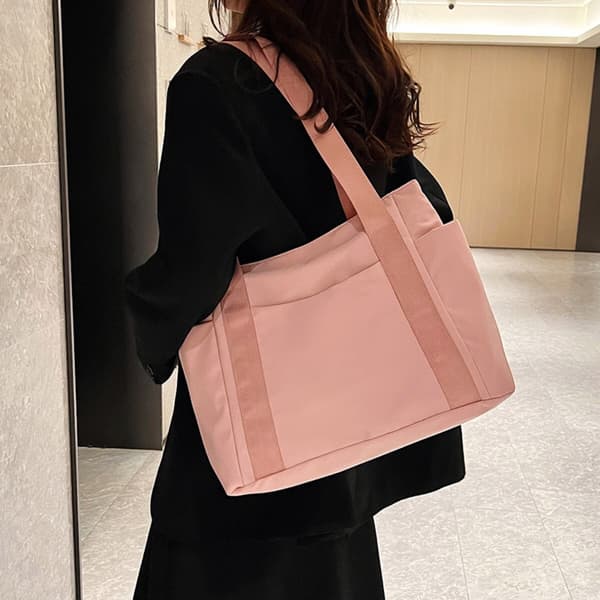 Satchel Bag Canvas Handväska GRÅ grey