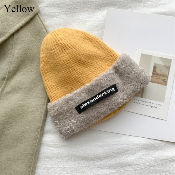 Knitted Hat Beanie Hatut KELTAINEN yellow