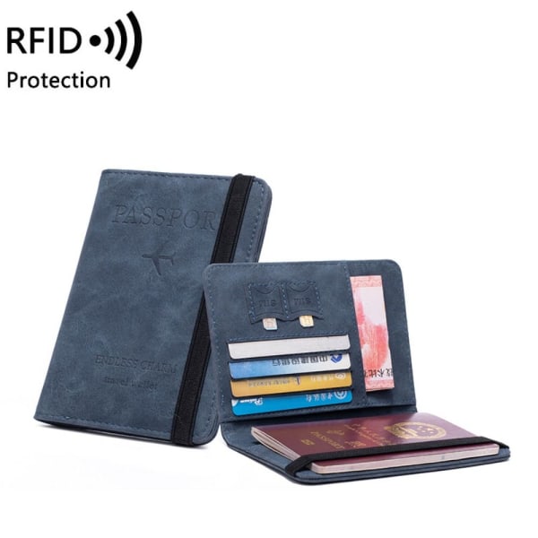 RFID Passhållare Passväska BRUN brown