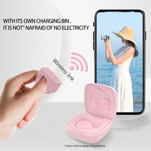 Bluetooth-fjernkontroll Ringfjernkontroll HVIT White
