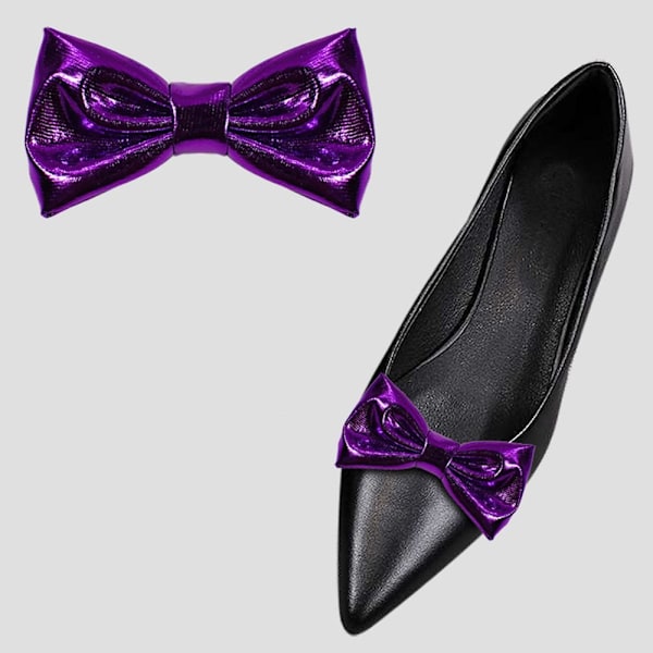 2kpl kenkäklipsi Kiiltävät koristeklipsit PURPURIA purple