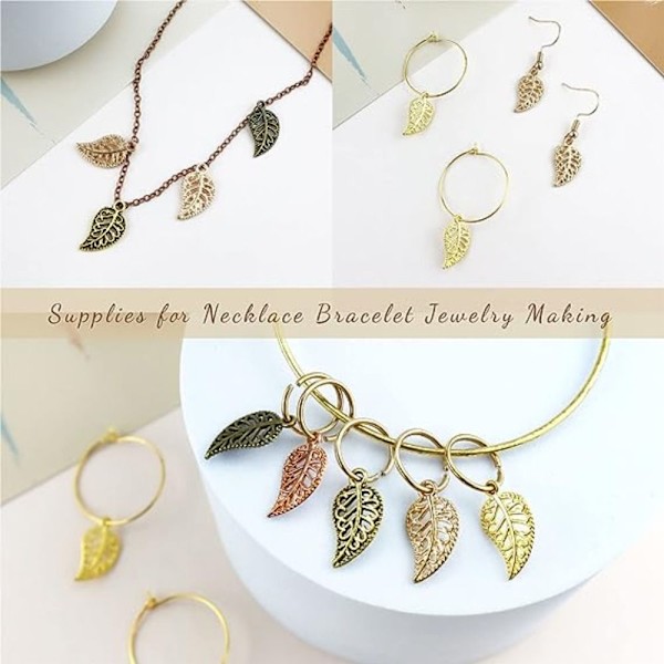 Leaf Charms Hollow Charms Hollow Filigran Leaf Charms