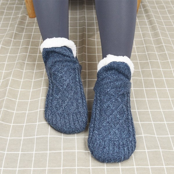 V-Mouth Fluffy Slipper Socks Varma strumpor MARINBLÅ 28CM(43-46L L Navy Blue 28cm(43-46L-L