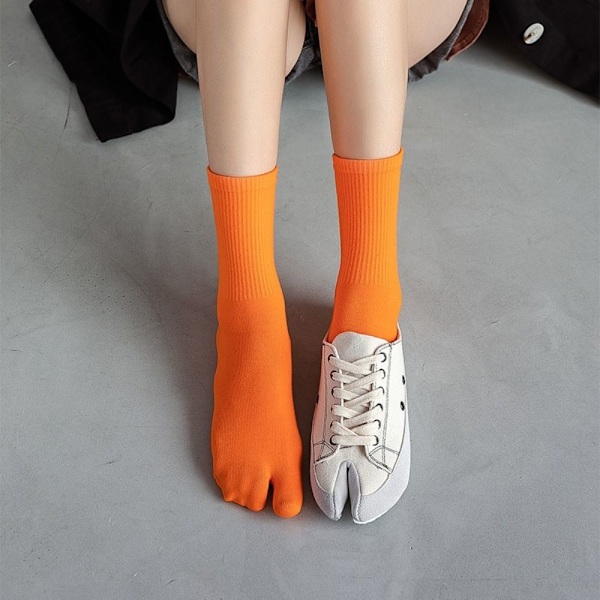 Split Toe Socks To-Toed Sokker SORT black