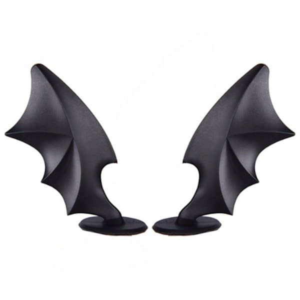 2ST Hjälmdekoration Ängel Djävulsvingar Klistermärken SVART DJÄVEL black devil wings-devil wings