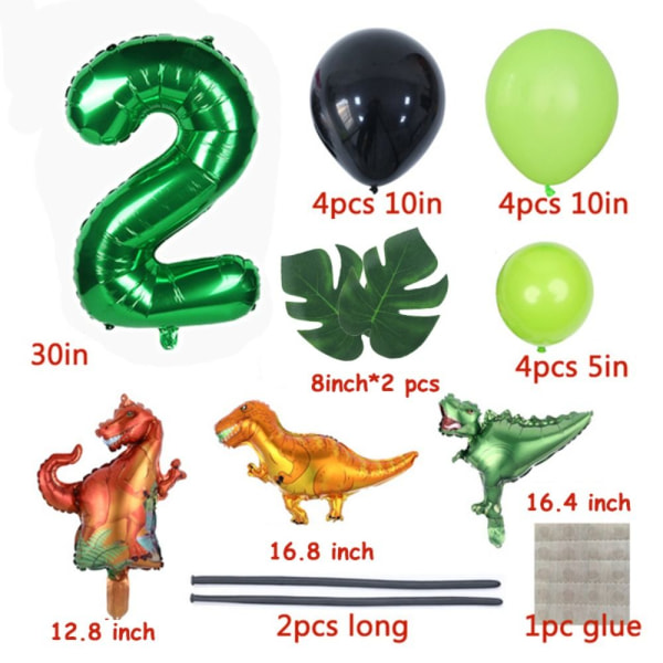 Dinosaurusteema Ilmapallot Sarjakuva Dragon Column 3 3 3