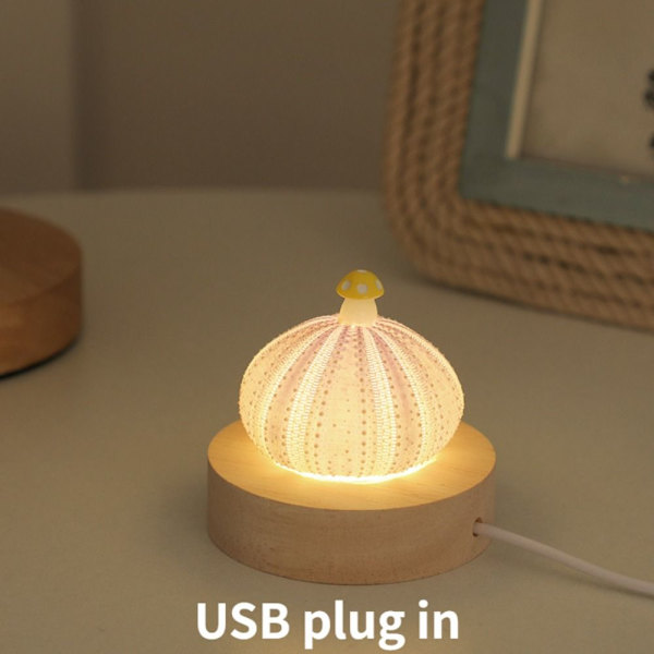 Shell Mushroom Night Light LED Bordsljus DIY MATERIAL-A DIY DIY Material-A