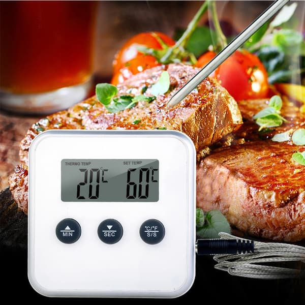 Matlagningstermometer Mattemperatur VIT white