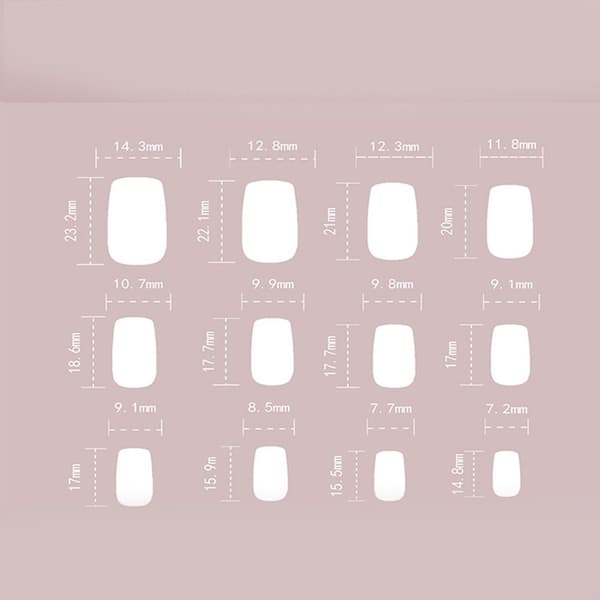 24stk False Nails Long Square JP2530 JP2530 JP2530
