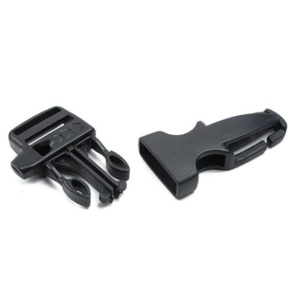 5kpl sivulta vapautuva solje Survival Whistle soljet MUSTA Black