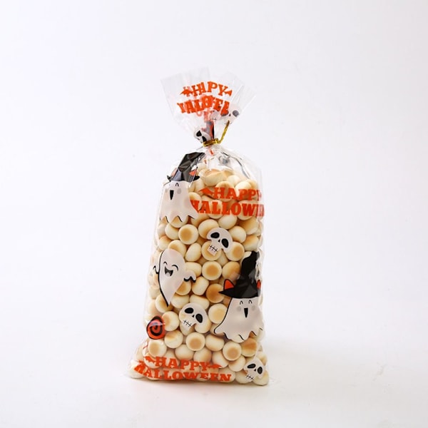 50stk Halloween Godteposer Godteri Cookies Bag GRESKIN GRESSPIN Pumpkin