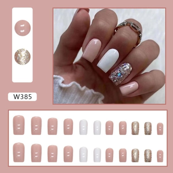 24stk False Nails Short Square W379 W379 W379