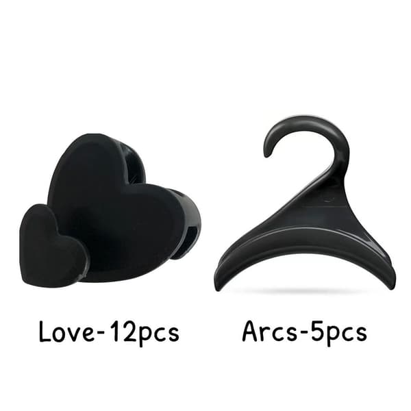 12 kpl Tilaa säästävät ripustimet Koukut Vaatteiden ripustimet liitinkoukut Arcs-5pcs