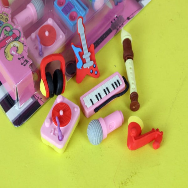 Instrument Gummi Eraser Student Læring Skrivesaker Kreativt Color Random