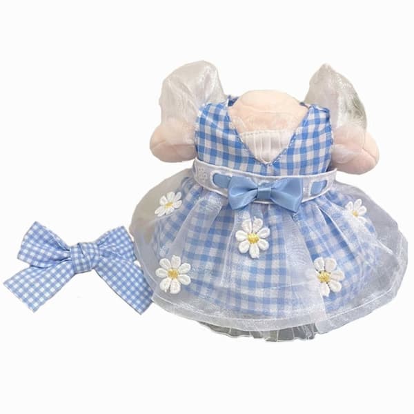 20CM Dockkläder Blomklänning Kostym BLÅ blue