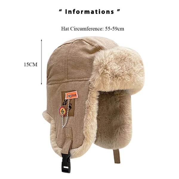 Trapper Hat Cossack Cap SVART black