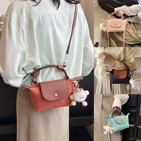 Fashion Bag Nylon Dumplings Bag Single Shoulder Crossbody Bags pink