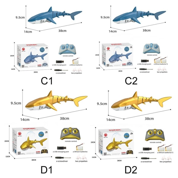 Rc Shark Toy Fjärrkontroll Shark Toy B2 B2 B2