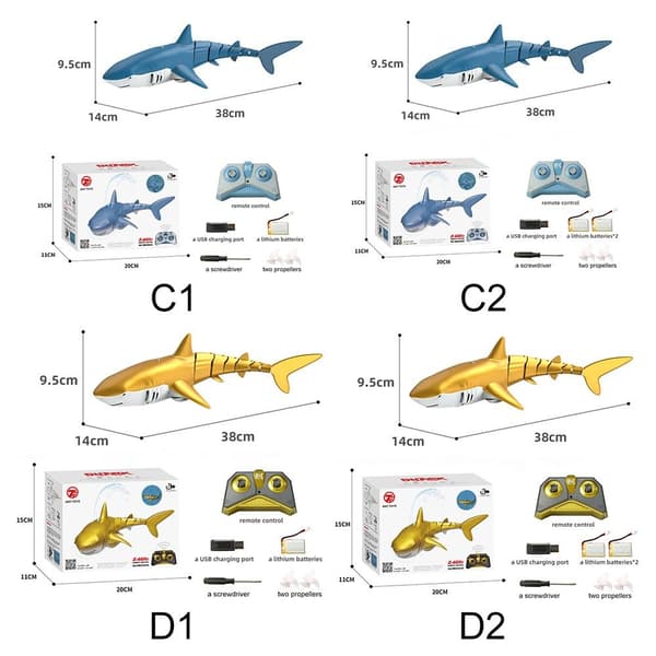 Rc Shark Toy Fjernkontroll Shark Toy E2 E2 E2