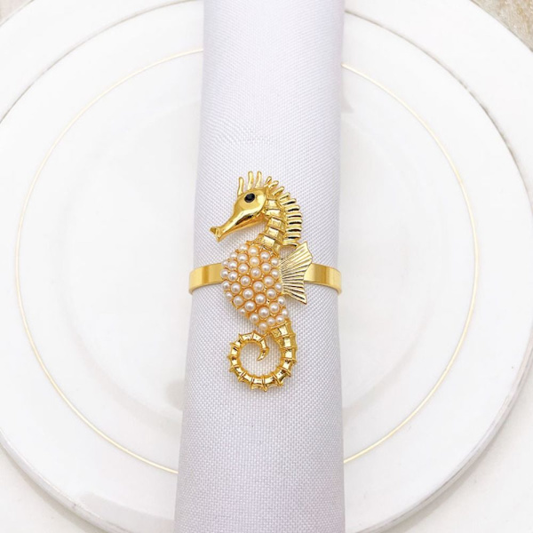 2/4 stk Seahorse Serviettringer Munnring 2STK 2STK 2PCS