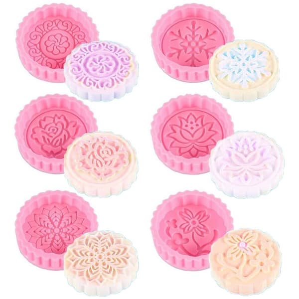 2kpl mold Mooncake postimerkit STYLE-3 STYLE-3 Style-3