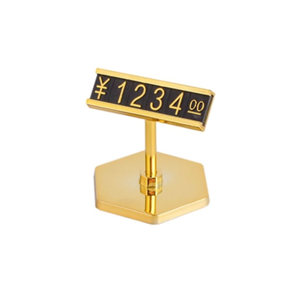 Pris Visa Taggar Stativ Ram Etikett GULD HEXAGONAL HEXAGONAL gold Hexagonal-Hexagonal