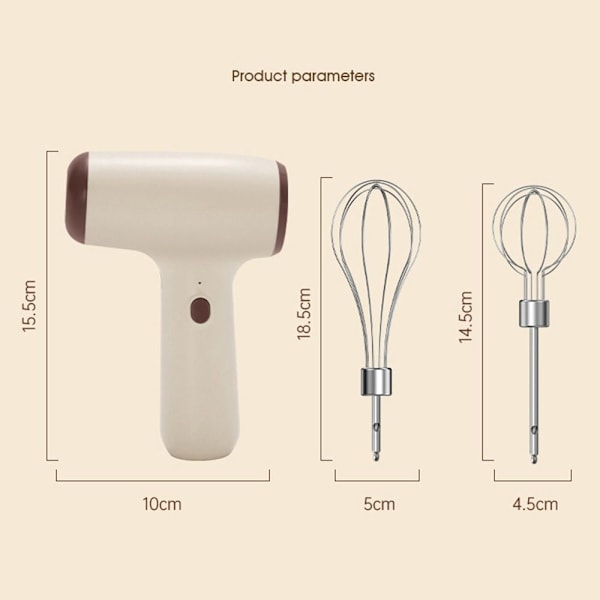 Äggvisp Matmixer KHAKI ENKEL STÖP ENSTAP Khaki Single Stick-Single Stick